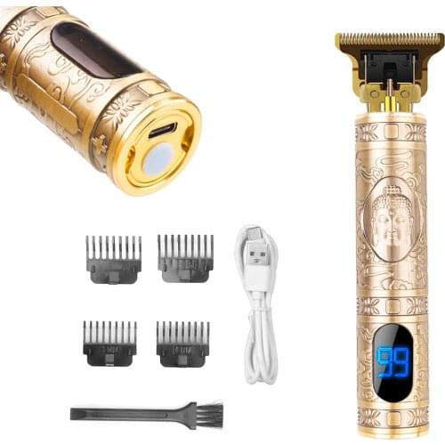 Rechargeable Electric Hair Clipper LCD Display Trimmer T9 0mm Baldheaded Cordless Men Shaver Hair Beard Cutting Machine