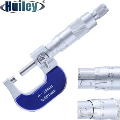 Metal Outside Micrometres 0-25mm Micron Length Unit High Precision Mechanical Spiral Micrometer Measuring Tools Screw Micrometer
