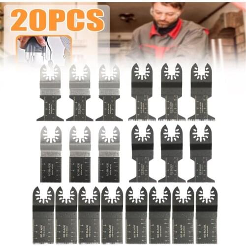 20pcs/Set Multi Tool Saw Blade Accessories Kit Oscillating Multi Tool Wood Cutting Saw Blades For Fein Multimaster Dremel Blades