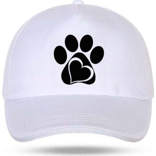 New Men Women Fashion Creative Paw Heart Cartoon Animal Baseball Caps for Hip Hop Cotton Velcro Trucker Cap Bone Dad Hats
