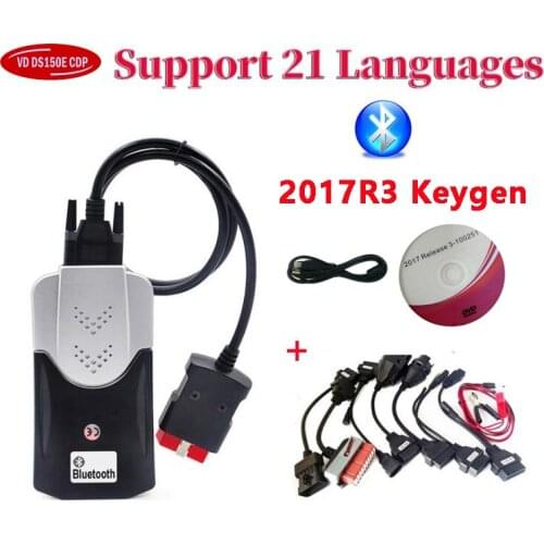 New Vci Automotive Pro Plus for Delphis Vd ds150e Cdp Usb Bluetooth Obd Obd2 Scanner 2017R3 Keygen Cars Auto Diagnostic Tools