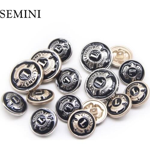 New Fashion Decorative Buttons Lions Gold Silver Sewing Buttons For Men Suit Overcoat Garment Accessories DIY