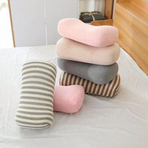 Solid colorMulti purpose latex memory cottonrebound small pillow office headrest waist nap pillow portable student travelpillow