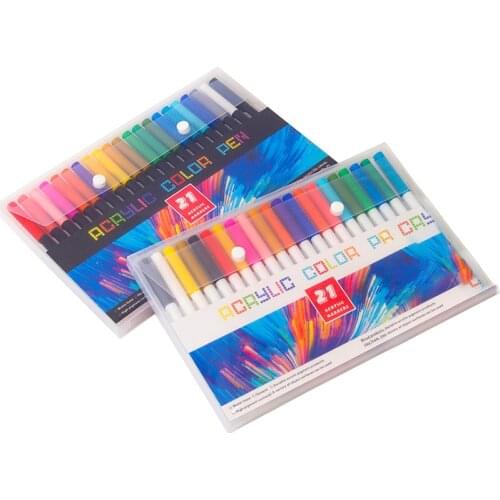 21/25 Color Permanent Acrylic Paint Marker Painted Doodle pen DIY cup Greeting card Marker pen Water-based pen