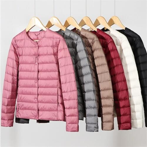 New Women Ultra Light Down Jacket Autumn Winter Warm White Duck Down Coat Parkas Ladies Two Wear Short Coat Plus Size 4XL AB1774
