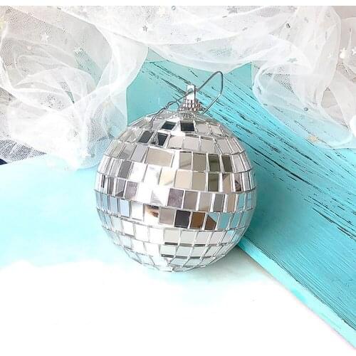 Christmas Ball Hanging Ornaments 4cm 5cm DJ Disco Reflective Mirror Balls Xmas Christmas Decorations For Home Wedding Party