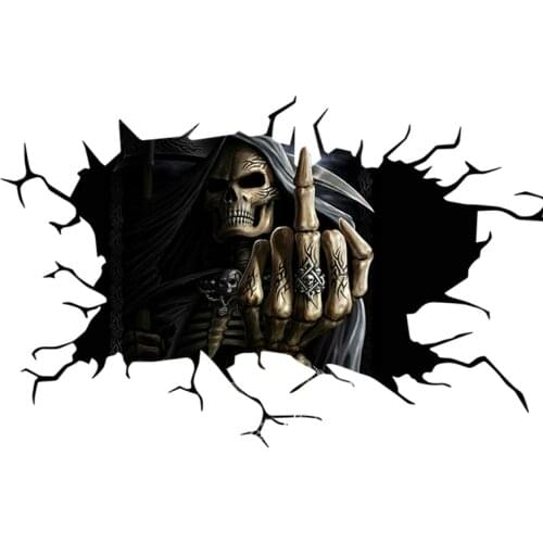 Rulemylife Halloween 3D sticker horror wall stickers quiet skull decal window car home decoration decal decor