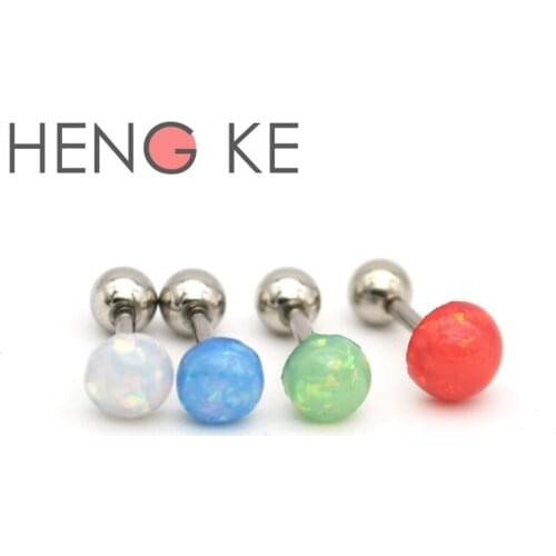 Korean Ear Stud Earrings for Women Fashion Jewelry Cute Candy Tragus With Pole Helix Daith Lobe 316l Surgical Steel