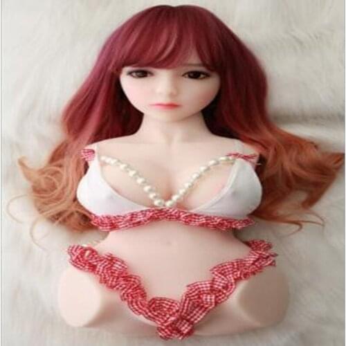 Tpe 48cm*27cm*16cm Real female mannequin Half body solid skeleton silicone doll inverted buttock jewelry cloth model sexy D207