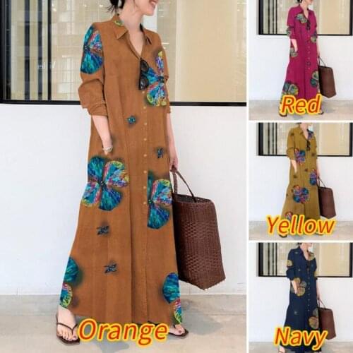 Turkey Muslim Women Maxi Long Dress Moroccan Kaftan Vestidos Print Loose Robe Femme Musulman Prayer Islamic Clothing Shirt Abaya