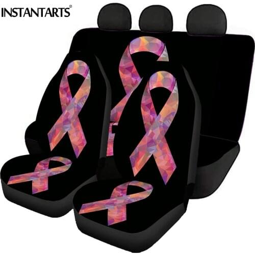 INSTANTARTS Autism Pattern Comfortable Car Accessories Front and Back Car Seat Cover Slip-Resistant Universal Car Seat Cushion