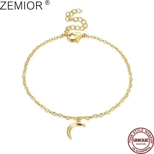 ZEMIOR Moon Gold Color Bracelet Gorgeous And Elegant Female Chain Bracelets For Women Fashion Jewelry Birthday Gift New Hot Sale