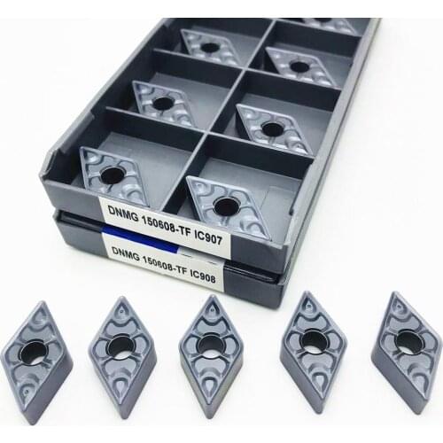 High quality DNMG150604 TF IC907 IC908 DNMG150608 TF IC907 IC908 carbide inserts external turning tools metal lathe parts tools