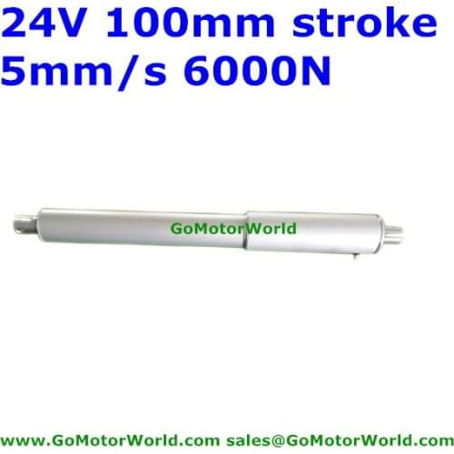 6000N 600KG 1320LBS load 5mm/s 0.2inch/sec speed 100mm 4inch stroke 24V DC heavy duty electric linear actuator LA19B 20150814