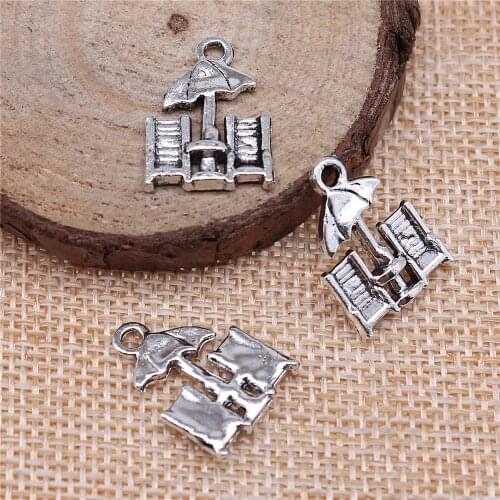 WYSIWYG 10pcs 20x14mm Beach Chairs Charm Pendants For Jewelry Making Beach Chairs Pendants Charm