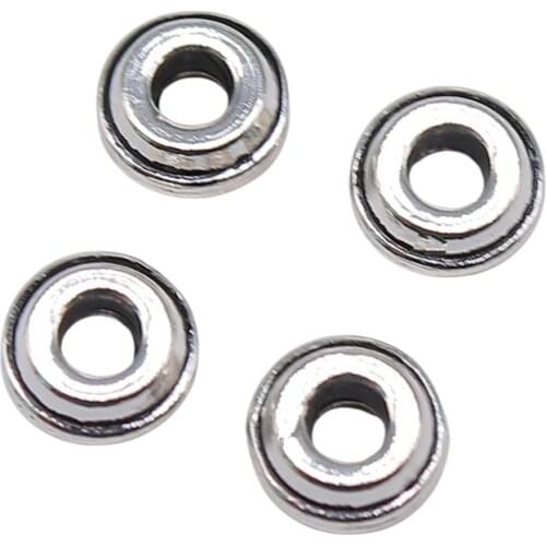 WYSIWYG 40pcs 5x5x2mm Spacer Beads For Jewelry Making Bracelet Findings Antique Silver Color Small Spacer Beads Charm