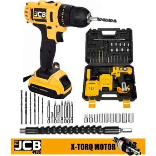 X-torq Jsr 36v 5ah Li Sjs Double Metal Transmission Double Cordless Rechargeable Drill 27 Piece Set Gift