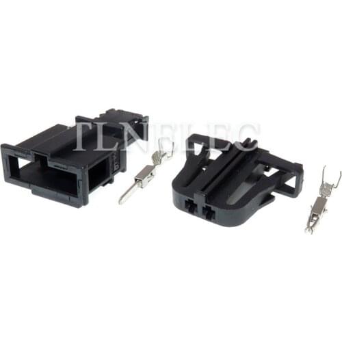 3B0972712 3B0972702 2 Pin Male License Plate Lamp Car Door Connector Trunk Lights Horn Sensor Plug for VW Audi Skoda