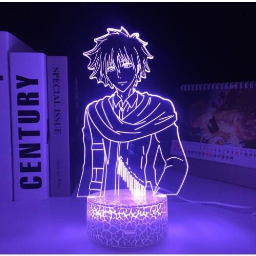 3D LED Lamp Anime Figure 7 Color Changes With Remote Control Acrylic Panel Visual Illusion White Cracked Base for Home Decor