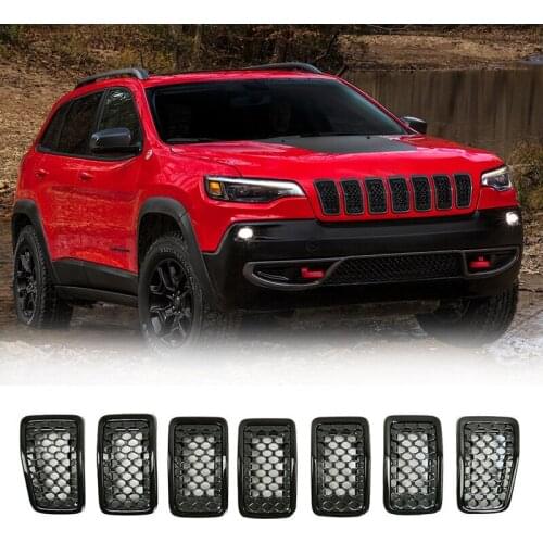 6AZ88XS9AB for 2019 2020 2021 Jeep Cherokee Front Radiator Grille Insert Kit