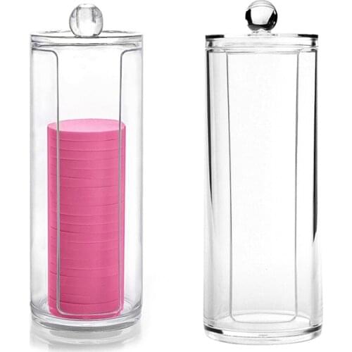Acrylic Organizer Box Makeup Organiser Cotton Pads Holder Box Cosmetic Q-tip Storage Makeup Cotton Swabs Dispenser Container Box