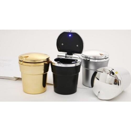 Car ashtray LED flame retardant car ashtray with blue light safe fashionable practical and durable