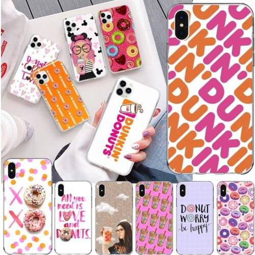 Dunkin Donuts coffee Phone Case for iphone 12 pro max mini 11 pro XS MAX 8 7 6 6S Plus X 5S SE 2020 XR cover
