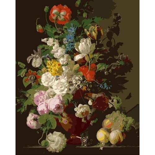 Cioioil-C482 flowers bloom Painting By Numbers Canvas Painitng Home Wall Art Picture Coloring By Numbers