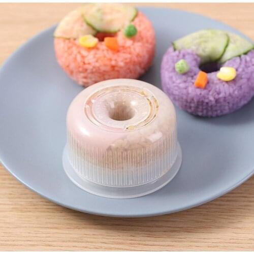 Donut Shape Mold Plastic Onigiri Form NonStick Sushi Maker Set DIY Easy Seaweed Rice Ball Making Press Molds Kitchen Accessories