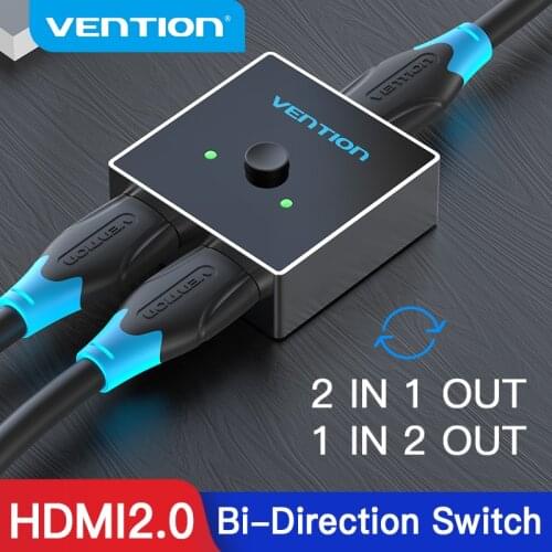 Vention HDMI Splitter 4K 60Hz HDMI Switch Bi-Direction 1x2/2x1 Adapter HDMI Switcher 2 in 1 out for HDTV Box PS4/3 HDMI Switch