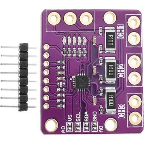 I2C SMBUS INA3221 Triple-Channel Shunt Current Power Supply Voltage Sensor Board Module Replace INA219 With Pins