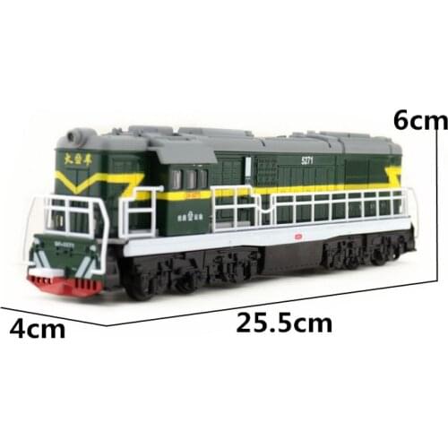 Boys toy 1/87 Alloy Locomotive Pull Back Model Train Toy Sound Light Children Toys Car