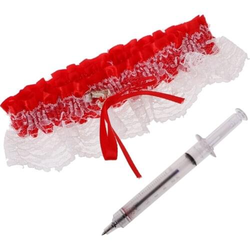 Nurse Costume Accessory Garter Syringe Pen Halloween Fancy Dress