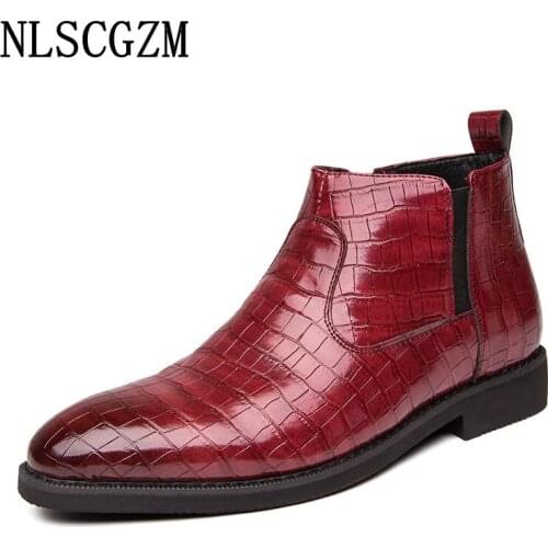 Leather Boots Men Chelsea Boots Men Casual Shoes Ankle Boots for Men Male Luxury Designer Shoes Zapatos De Vestir De Los Hombres