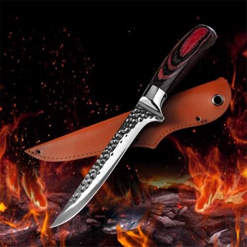 Handmade Stainless Steel Kitchen Boning Knife Fishing Knife Meat Cleaver Outdoor Cooking Cutter Butche Cutlery Boning Knife
