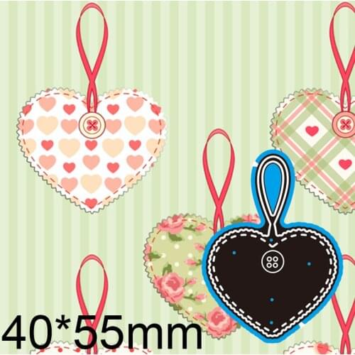 Metal Cutting Dies Heart-shape Ornaments New Scrapbook paper decoration template Embossing DIY Paper Card Craft 40*55mm