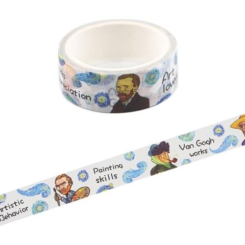 Ransitute R1079 Art Lovers Cute Cartoon Washi Tape DIY Scrapbooking Label Tape Student Stationery Gift