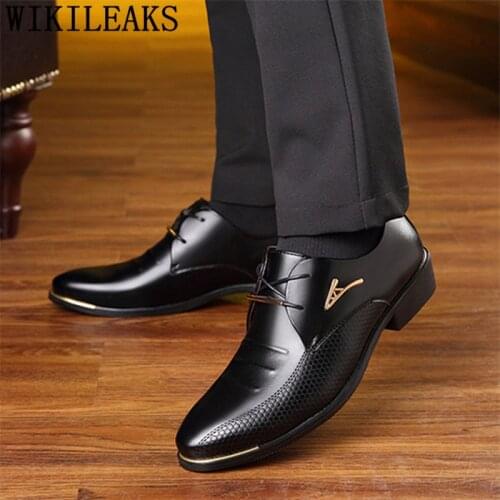 Men Dress Shoes Leather Formal Men Shoes Office Coiffeur Men Elegant Shoes Luxury Brand Zapatos De Vestir Hombre Bayan Ayakkabi