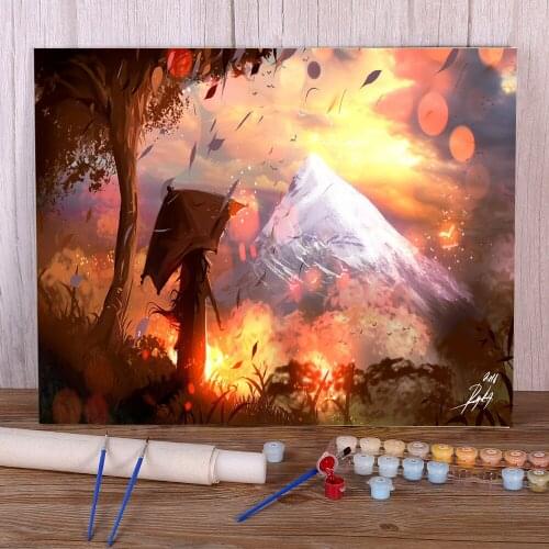 Scenery Horizon Beauty DIY Painting By Numbers Package Acrylic Paints 40*50 Painting On Canvas Decoration Wholesale