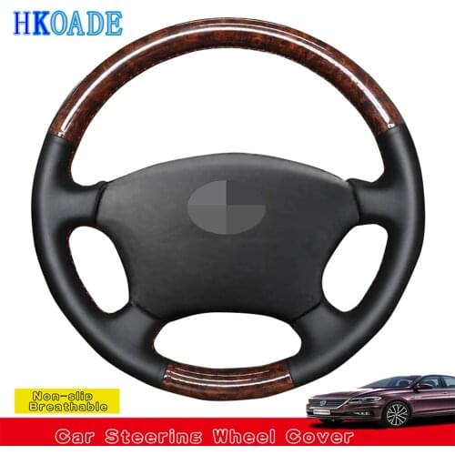 Hand-stitched Black Genuine Leather Car Steering Wheel Cover For Toyota Land Cruiser Prado 120 2004-2009 Land Cruiser 1995-2007