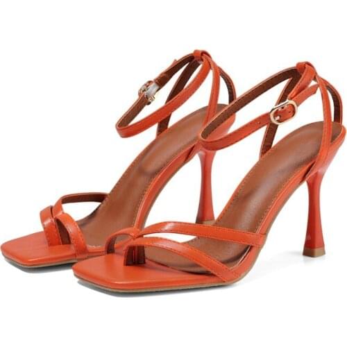 2021 New Spring and Summer Fresh Style Fashionable High Heels Floppy Sandals Back Strap High Heels Women Footwear CGB