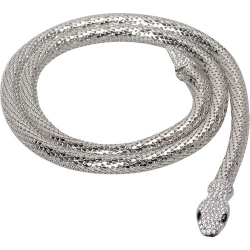 New Lady Fashion Snake Shape Belt Chain Bracelet Necklace Party Show Jewelry