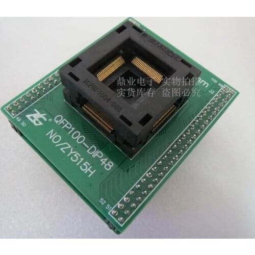 Original YAMAICHI IC Test Seat ZY515H QFP100-DIP48 Burning Programmer LQFP128 Socket Adapter