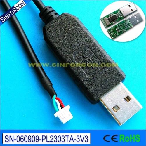 Win8 10 sinforcon prolific pl2303ta usb uart ttl 3.3v level to jst sh 1.0mm 4p shr-04v-s-b download flashing upgrading cable