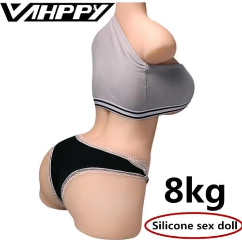 Half body silicone sex love dolls for men male masturbator adult toy artificial vagina anal Big breasts pussy sex toy for men