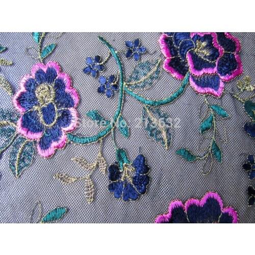 Tulle POp96-7 textile embroidery cloth embroidered net net spot color embroidery embroidered cloth lace fabric sewing yarn lace