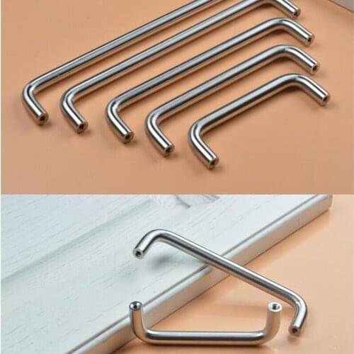 304 stainless steel U-shaped double curved handle stainless steel door handle Solid wardrobe door cabinet handle drawer handle