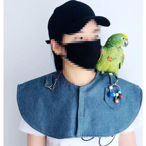 Parrot Anti-scratch Shoulder Protector Hang Bird Anklet Toys Multi-functional Pet Pad Diaper Shawl for Small Medium Parakeet C42