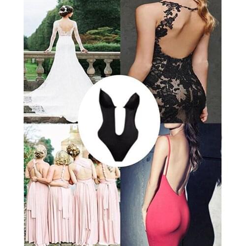 Party Dress Bodysuit Underwear Women Body Shaper Slips Backless Bra G-string Waist Trainer U Plunge Underdress Shapewear