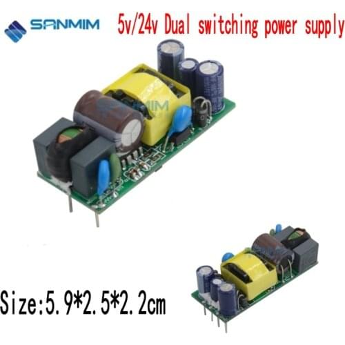 1PCS NEW AC220V to DC5V 24V 10W 1A 0.2A Dual switching power supply Isolated module 220V to 24V 5V board DLA10A-10W L1218